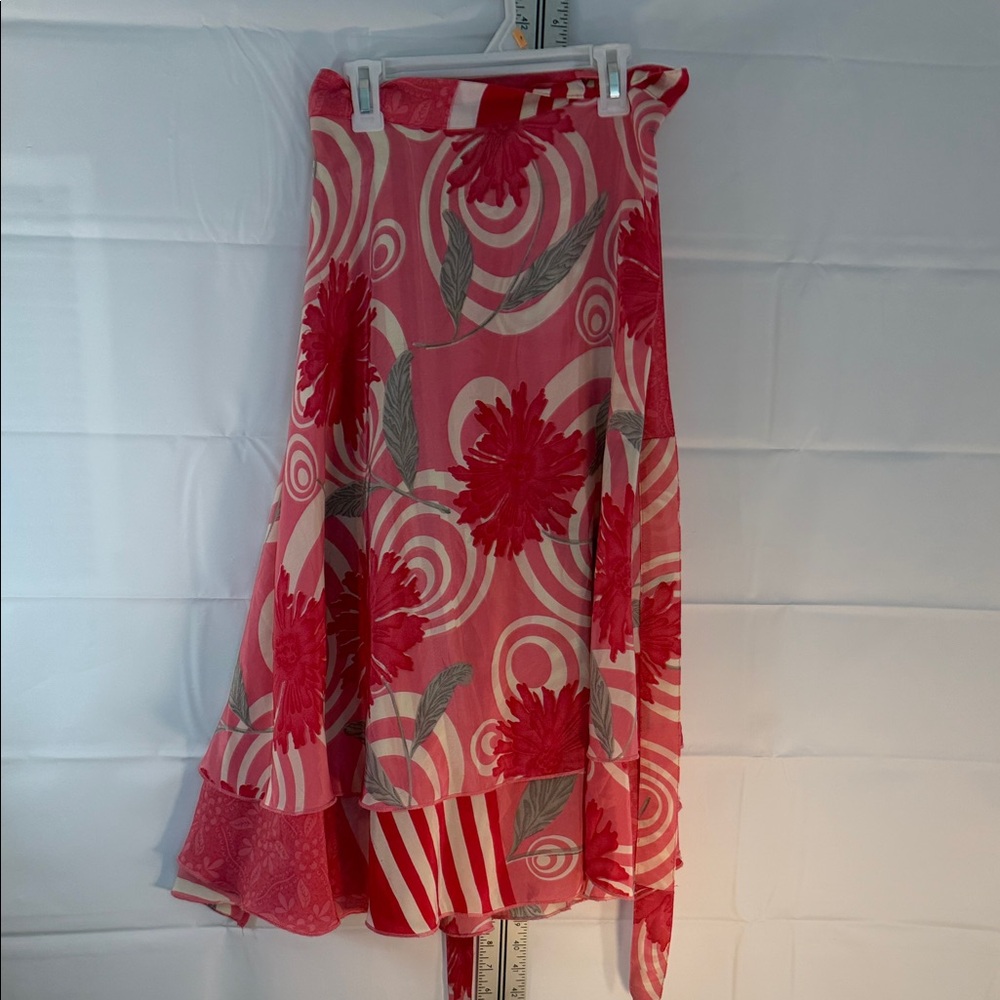Kimaya Womens Silk Blend Wrap Skirt Reversible Sari Bohemian